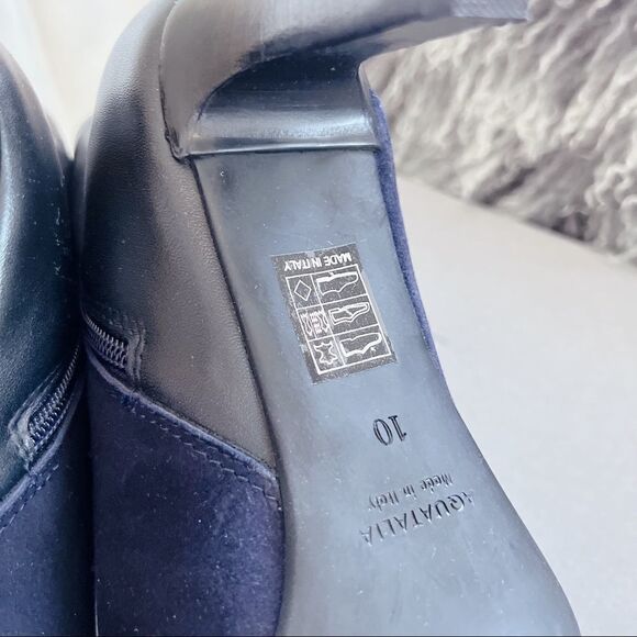 Aquatalia Dia Dress Suede/Calf Bootie Navy/black - Picture 8 of 12